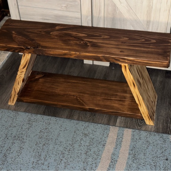 Rustic Wooden Bench - Picture 3 of 5